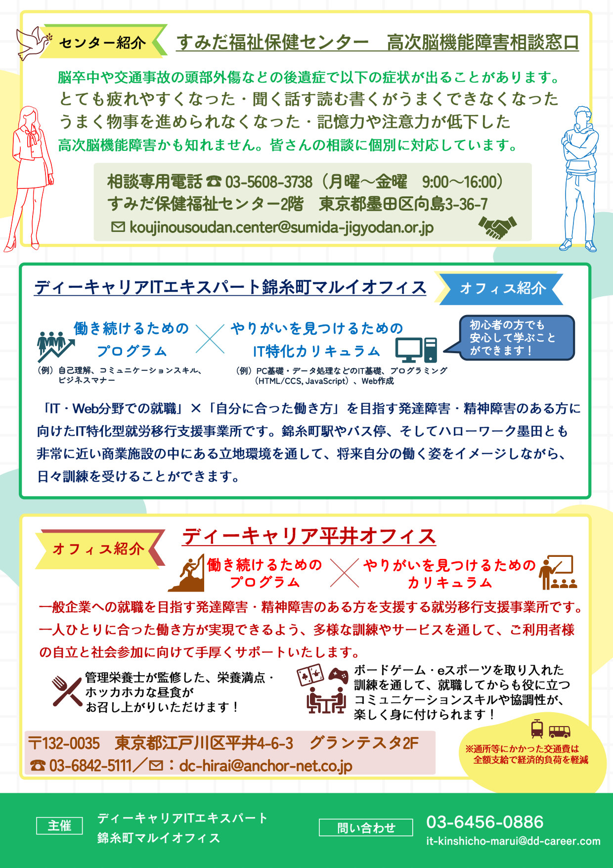 高次脳機能障害と就労セミナー チラシ2